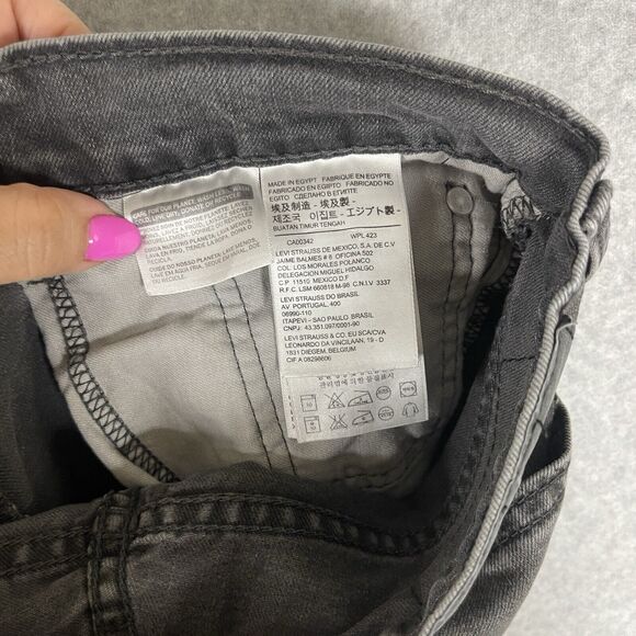 Levis 511 Jeans Mens (30x30)Black Slim Fit Low Rise Dark Wash Denim Stretch - Picture 13 of 16